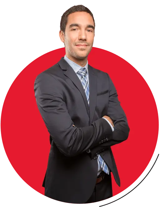 a man in a suit with his arms crossed